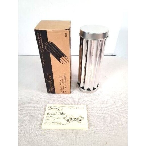 The Pampered Chef Scalloped Bread Metal Tube New in Box #1565 - Picture 1 of 6
